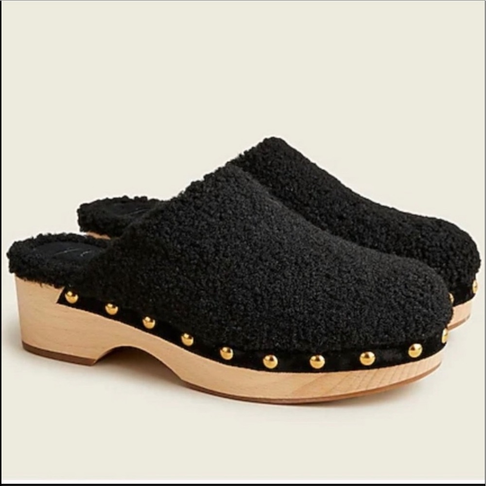 JCrew Shearling Clog